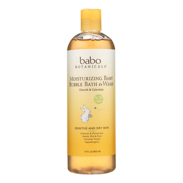 Babo Botanicals - Baby Bubble Bath and Wash - Moisturizing - Oatmilk - 15 Ounce