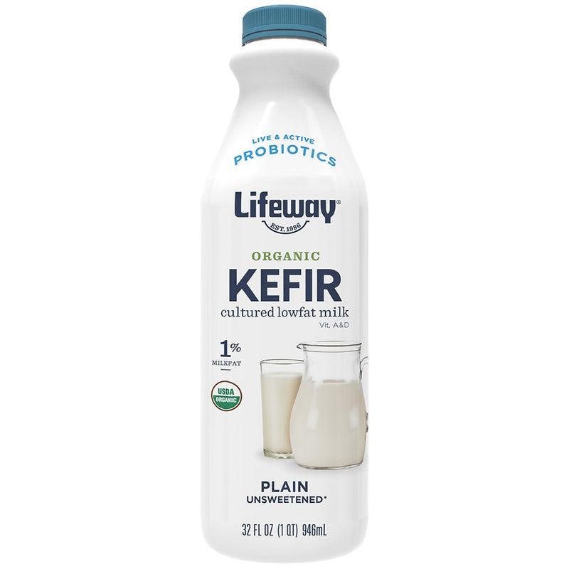 Plain Organic Low Fat Kefir 32 Fluid Ounce - 6 Per Case.