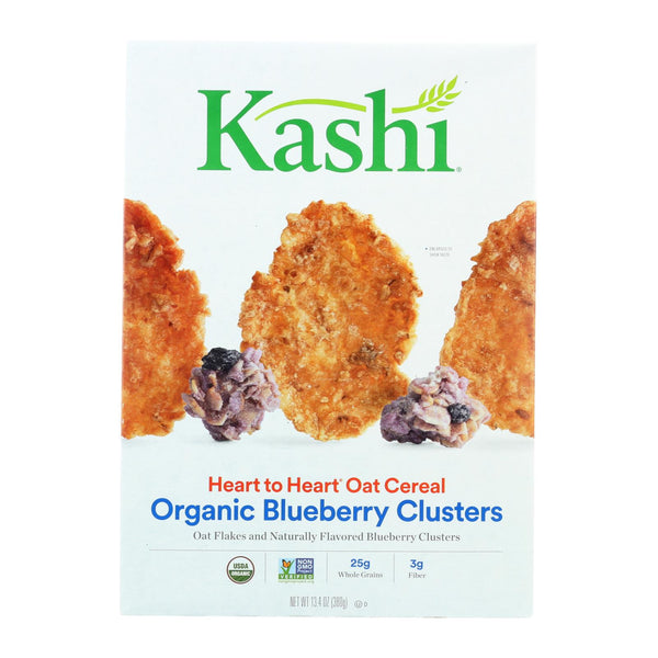 Kashi Heart To Heart Oat Flakes and Blueberry Clusters - Case of 10 - 13.4 Ounce.