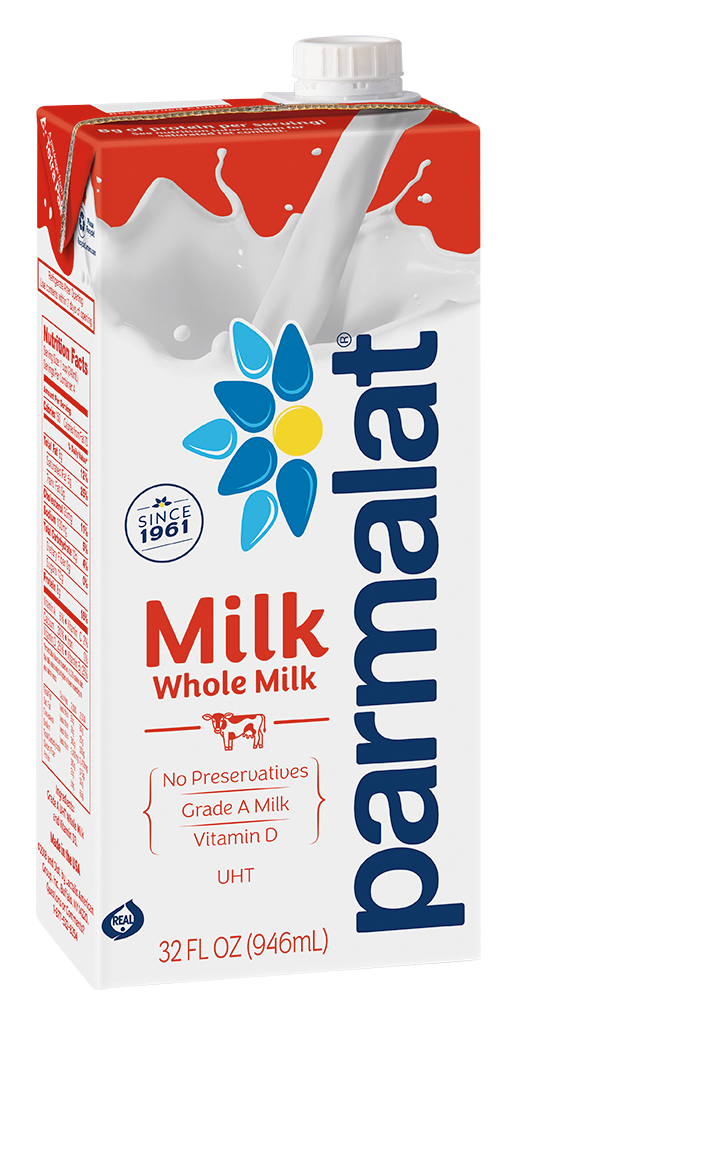 Parmalat Whole Milk Shelf Stable Ultra Hightemperature Pasteurized 2.15 Pound Each - 12 Per Case.