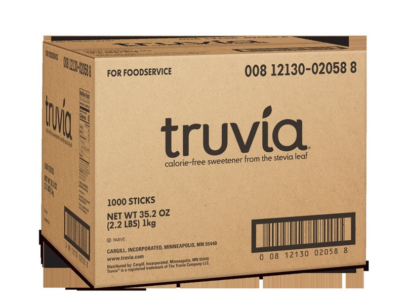 Truvia Cafe Sweetener Sticks 1000 Count Packs - 1 Per Case.