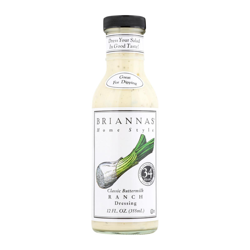 Brianna's - Salad Dressing - Classic Buttermilk Ranch - Case of 6 - 12 Fl Ounce.