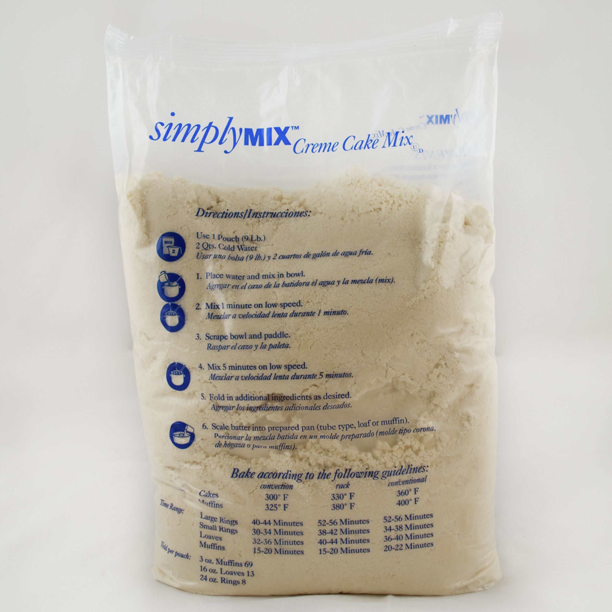 Pillsbury™ Simplymix™ Cake Mix Creme Cake 9 Pound Each - 3 Per Case.