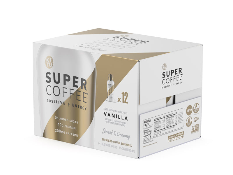 Super Coffee Vanilla Bean Super Coffee 12 Fluid Ounce - 12 Per Case.