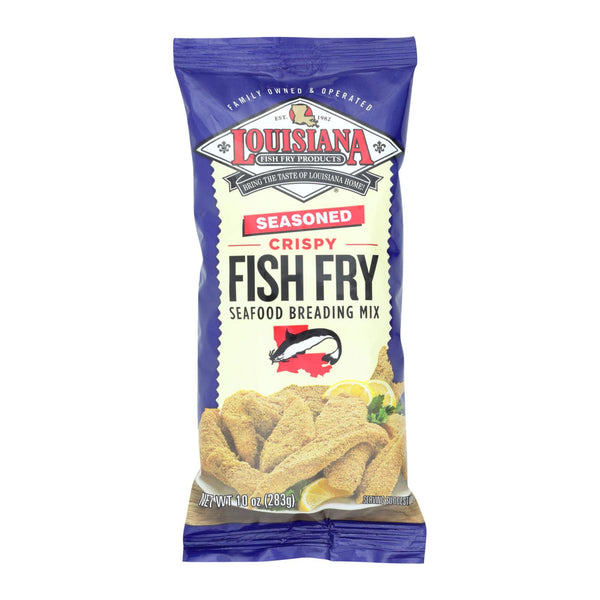 La Fish Fry Seasoned Crispy - Breading Mix - Case of 12 - 10 Ounce.