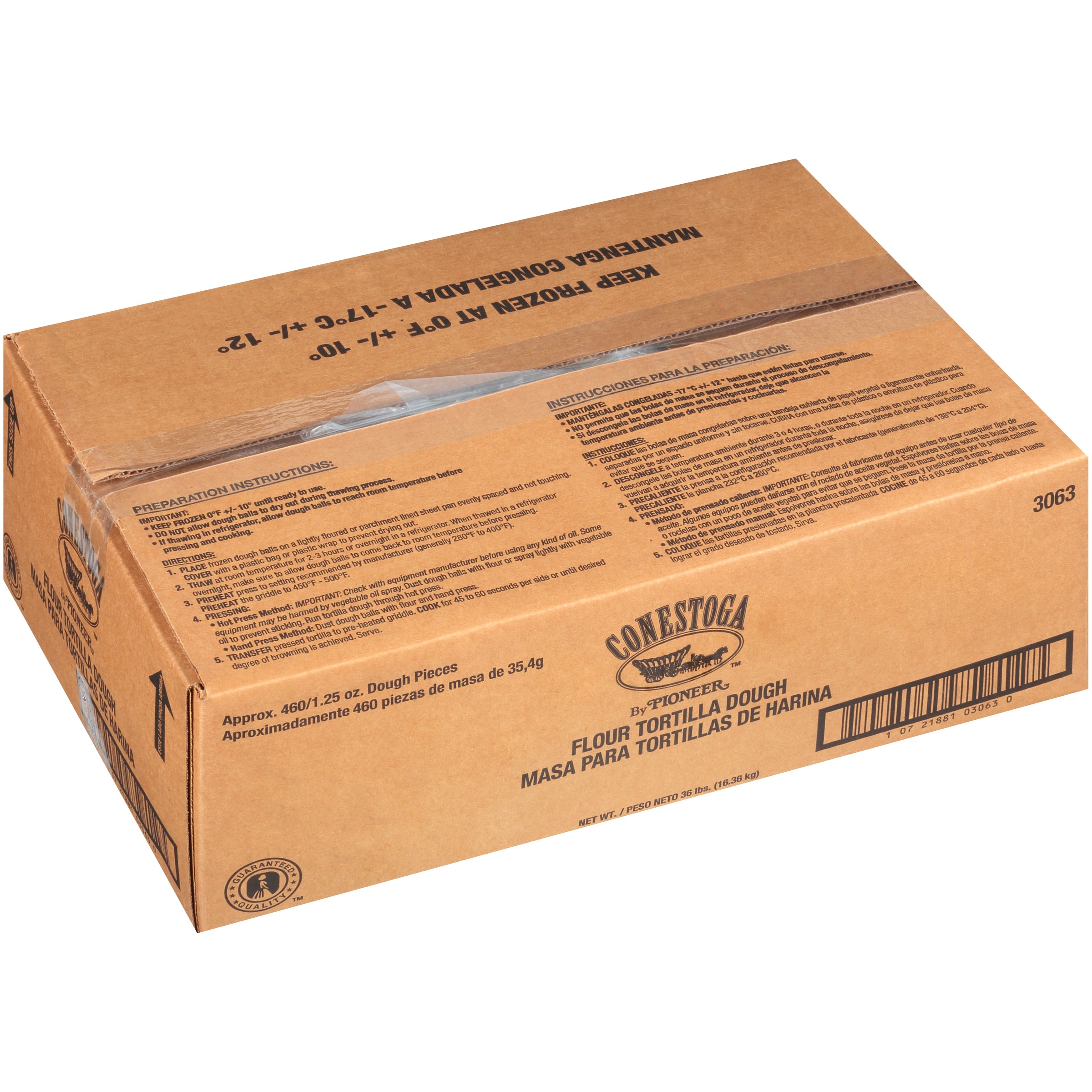 Conestoga Flour Tortilla Dough 1.25 Ounce Size - 460 Per Case.