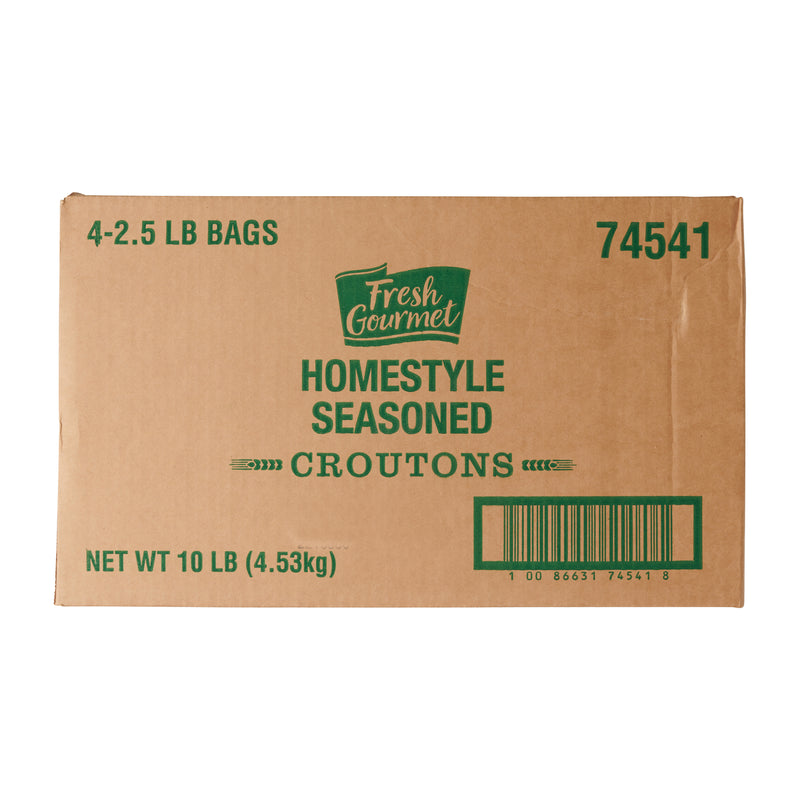 Fresh Gourmet Crouton Homestyle Seasoned Trans Fat Free 2.5 Pound Each - 4 Per Case.