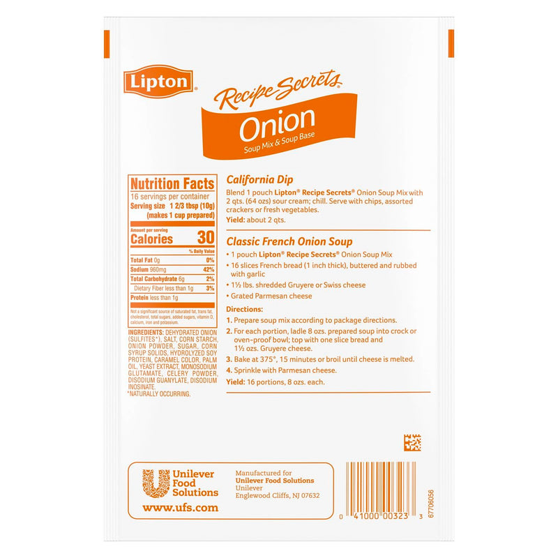 Lipton Soup Onion Mix 5.7 Ounce Size - 12 Per Case.