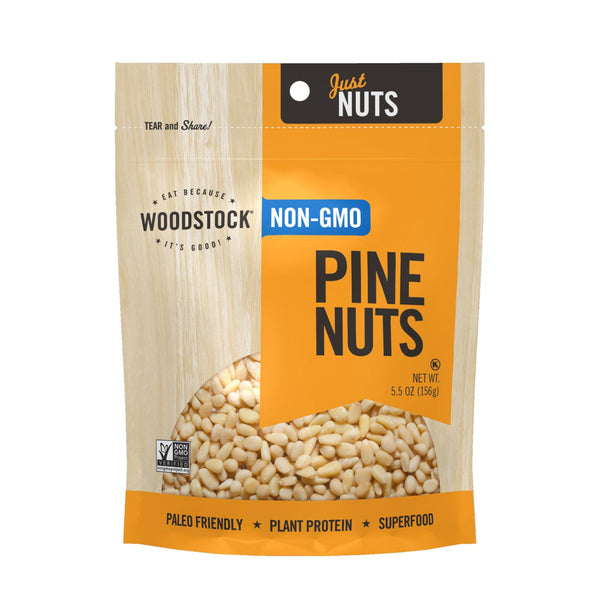 Woodstock Non-GMO Pine Nuts - Case of 8 - 5.5 Ounce