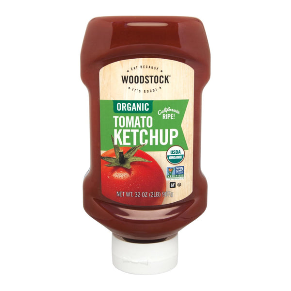 Woodstock Organic Tomato Ketchup - Case of 12 - 32 Ounce