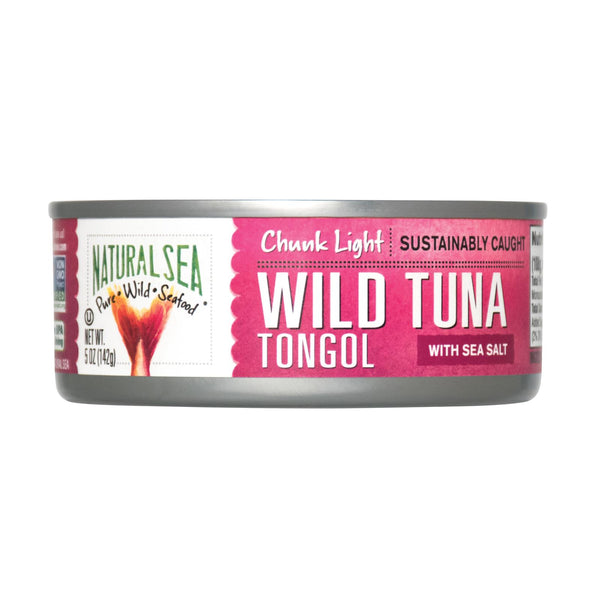 Natural Sea Wild Tongol Tuna, Salted, Chunk Light - Case of 12 - 5 Ounce