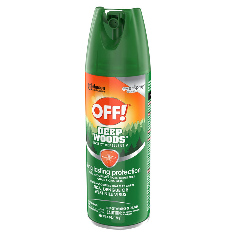 Off Aerosol Deep Wood Scented 6 Ounce Size - 12 Per Case.