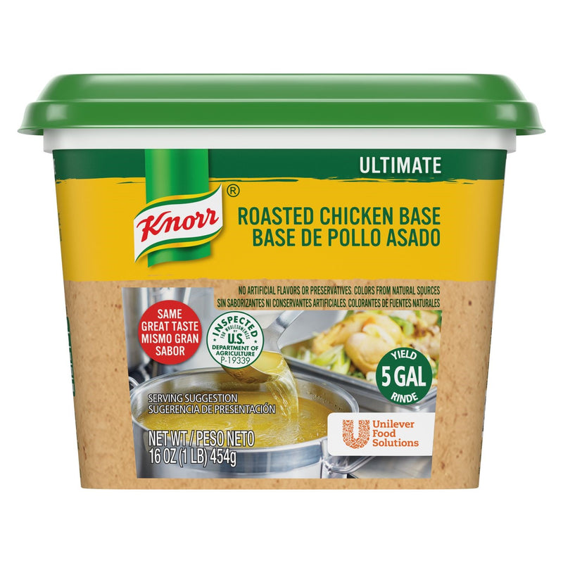 Knorr Ultimate Bases Bouillions Roasted Chicken Gluten Free 1 Pound Each - 6 Per Case.