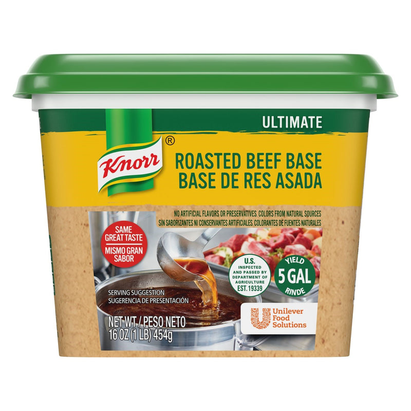 Knorr Ultimate Bouillions Roasted Beef Base Gluten Free 1 Pound Each - 6 Per Case.
