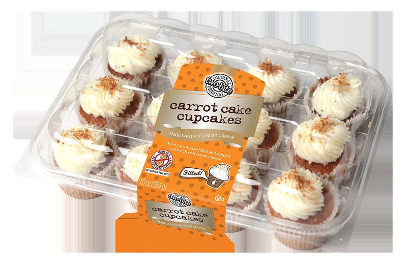 Two Bite Carrot Cake Premium Cupcakes 10 Ounce Size - 12 Per Case.