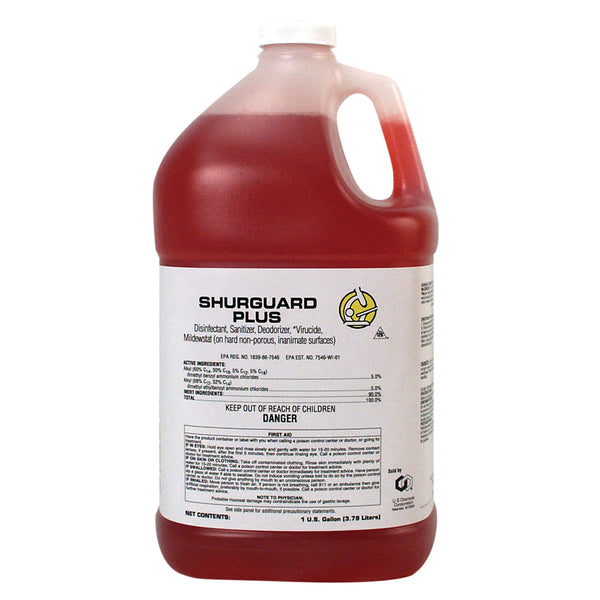 U Chemical Shurguard Plus Sanitizer 1 Gallon - 4 Per Case.