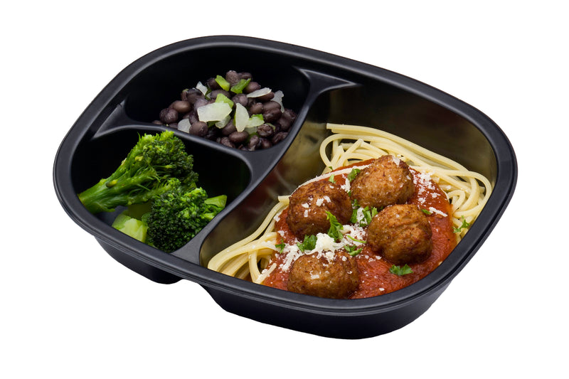 Spaghetti & Meatballs With Marinara Sauce Broccoli Black Bean Blend 13 Ounce Size - 20 Per Case.