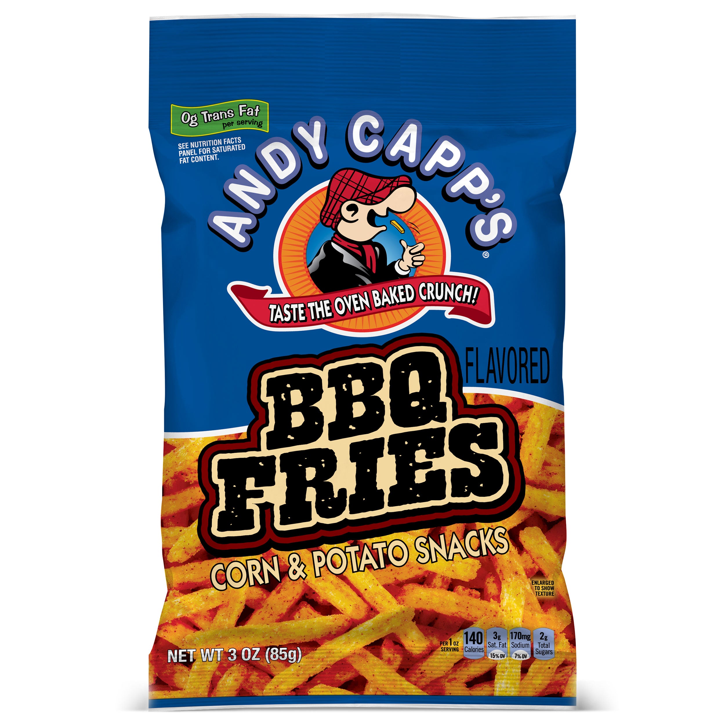 Andy Capp Barbeque 3 Ounce Size - 12 Per Case.