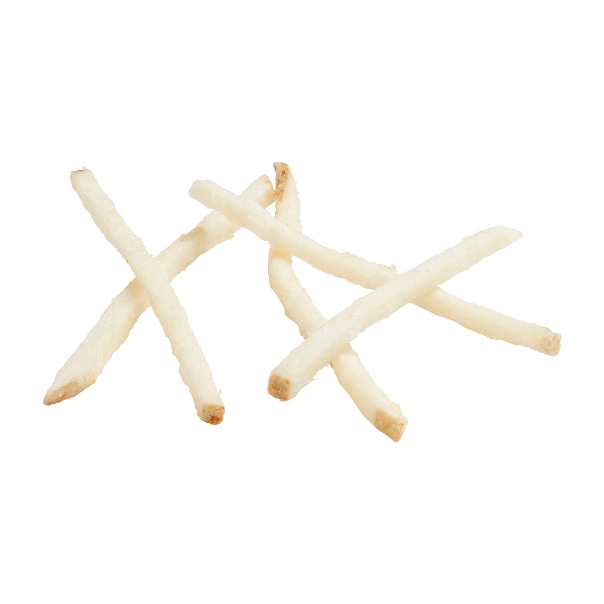 Simplot Megacrunch 6" Battered Julienne Cut Fries Skin On 4.5 Pound Each - 6 Per Case.