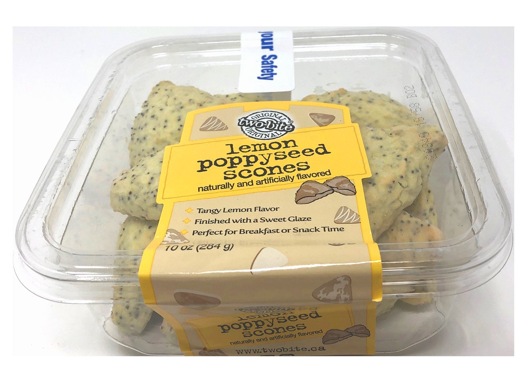 Two Bite® Lemon Poppyseed Scones 10 Ounce Size - 24 Per Case.