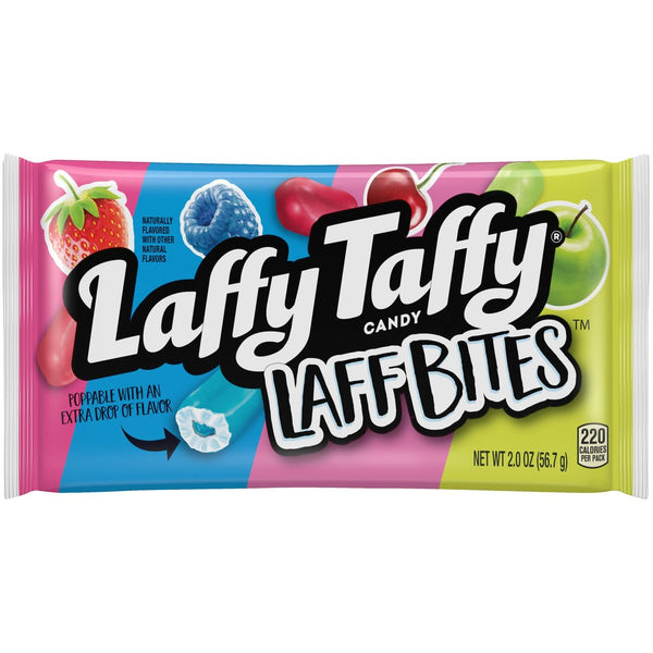 Laffy Taffy Laff Bite Candies Pouch 2 Ounce Size - 288 Per Case.