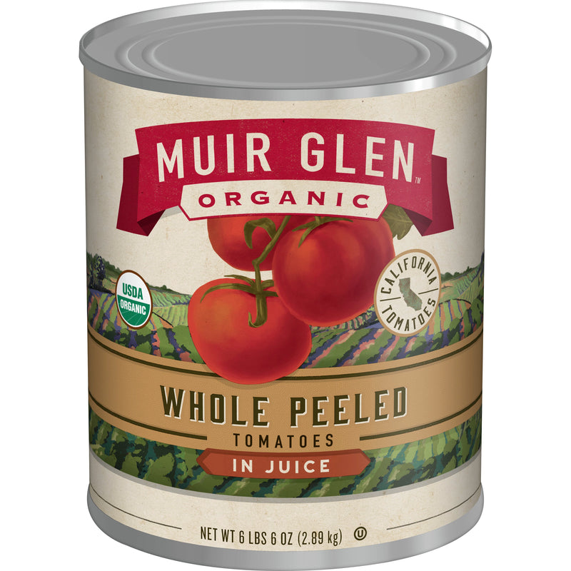 Muir Glen™ Organic Canned Vegetables Bulkwhole Peeled Tomatoes 102 Ounce Size - 6 Per Case.