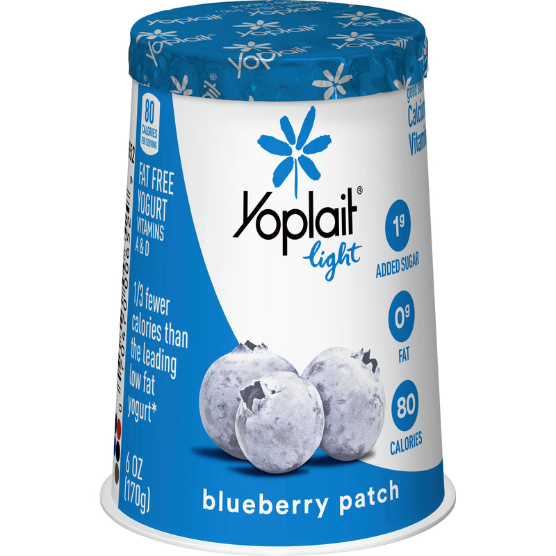 Yoplait® Light Yogurt Single Serve Cup Blueberry Patch 6 Ounce Size - 12 Per Case.