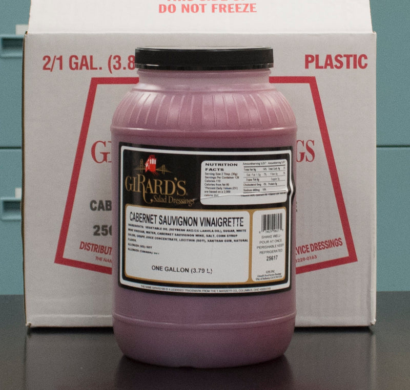 Girard's Cabernet Sauvignon Vinaigrette Dressing, 1 Gallon - 2 Per Case.