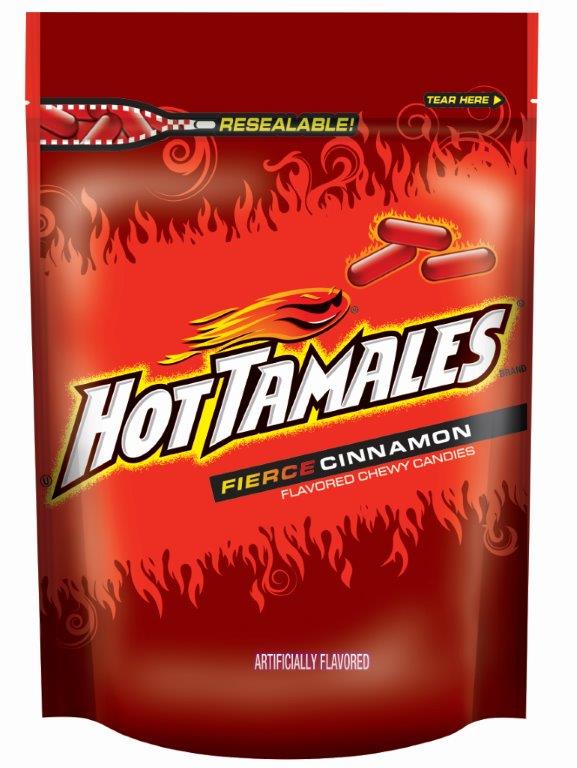 Hot Tamales® Fierce Cinnamon Stand Up 10 Ounce Size - 8 Per Case.