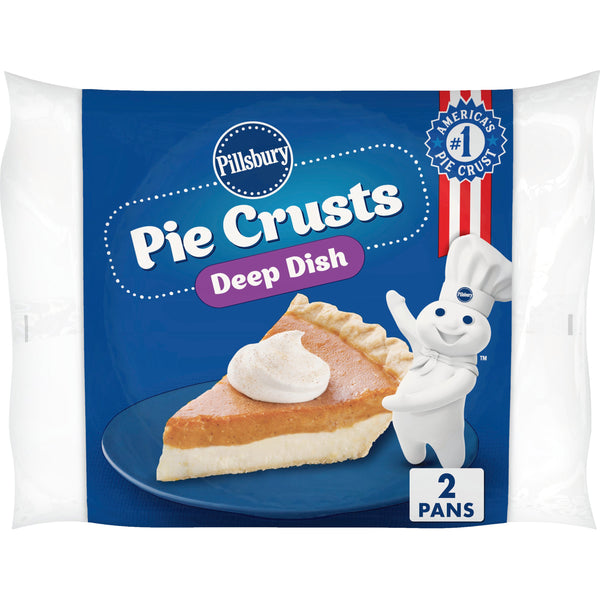 Pillsbury™ Frozen Pie Crust 9" Deep Dish 12 Ounce Size - 12 Per Case.