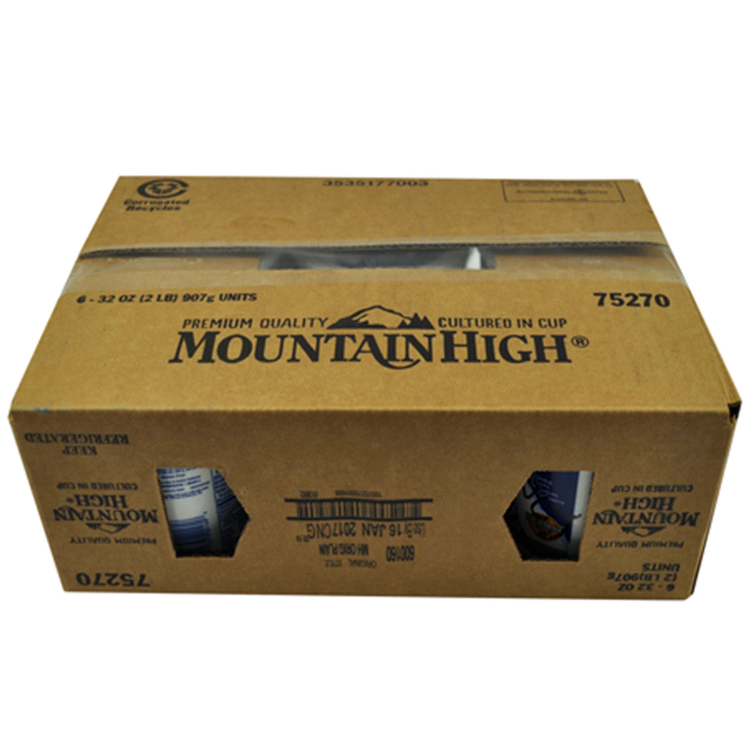 Mountain High™ Whole Milk Yogurt Bulk Tubplain 32 Ounce Size - 6 Per Case.