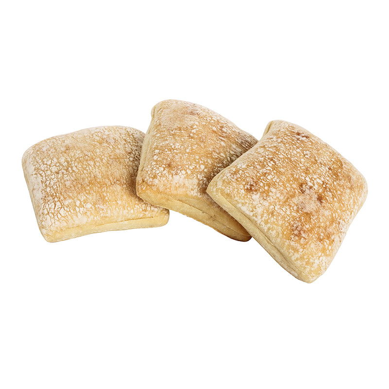 Bread La Baccia Square Sliced Sandwich Roll 4" 4" Parbaked Frozen 3.3 Ounce Size - 48 Per Case.