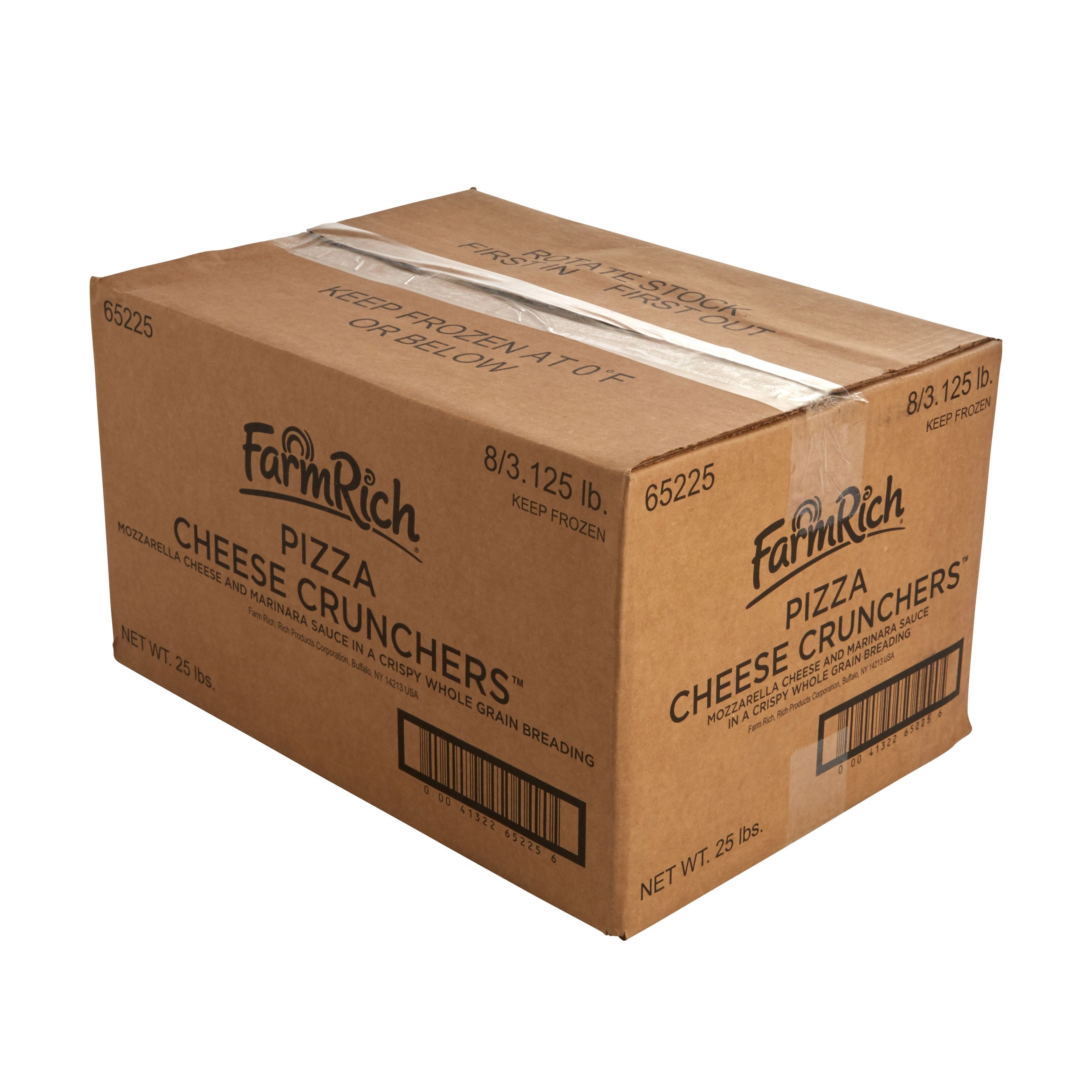 Farm Rich Pizza Cheese Crunchers 3.125 Pound Each - 8 Per Case.