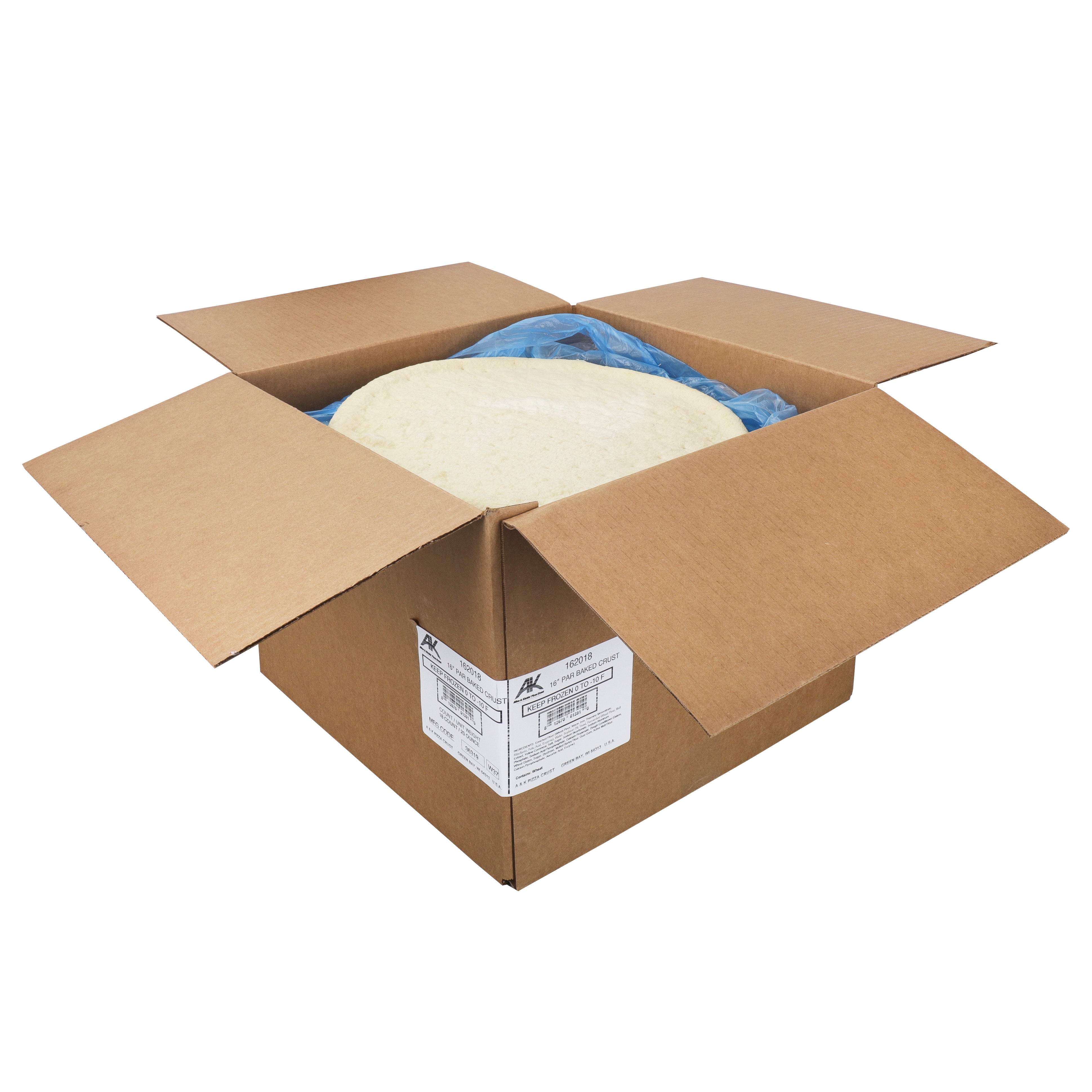 Alive & Kicking 6" Par Baked Pizza Crust 18 Count Packs - 1 Per Case.