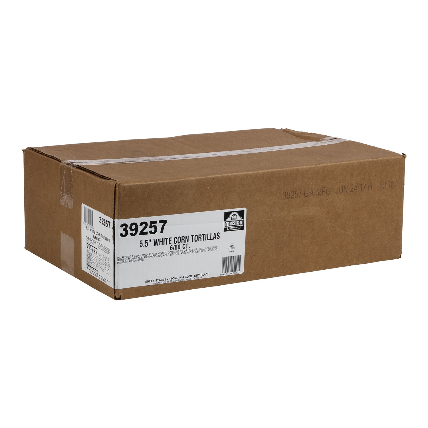 Mission 5" Super Soft White Corn Tortillas 60 Count Packs - 6 Per Case.