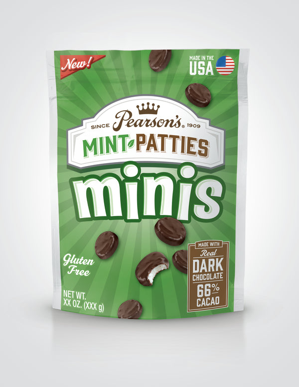 Mint Patties Minis Pouch 8 Ounce Size - 8 Per Case.