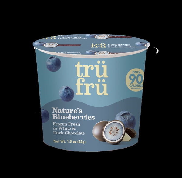 Tru Fru Hyper Chilled Grab & Go Blueberry Dark Chocolate 1.5 Ounce Size - 24 Per Case.