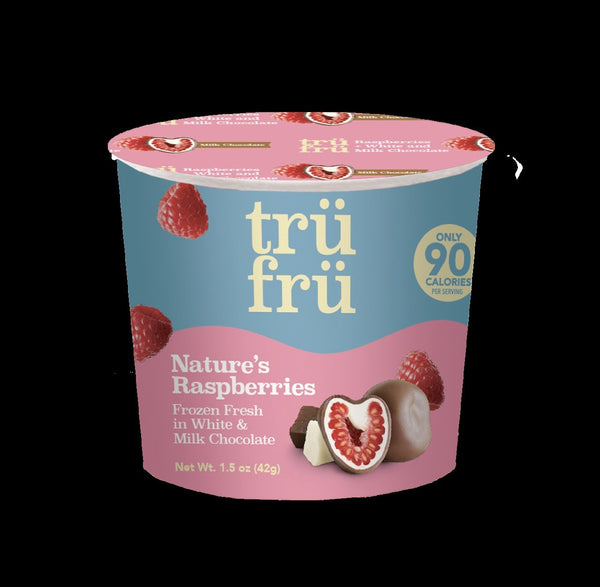 Tru Fru Hyper Chilled Grab & Go Frozen Wholeraspberry Milk Chocolate 1.5 Ounce Size - 24 Per Case.