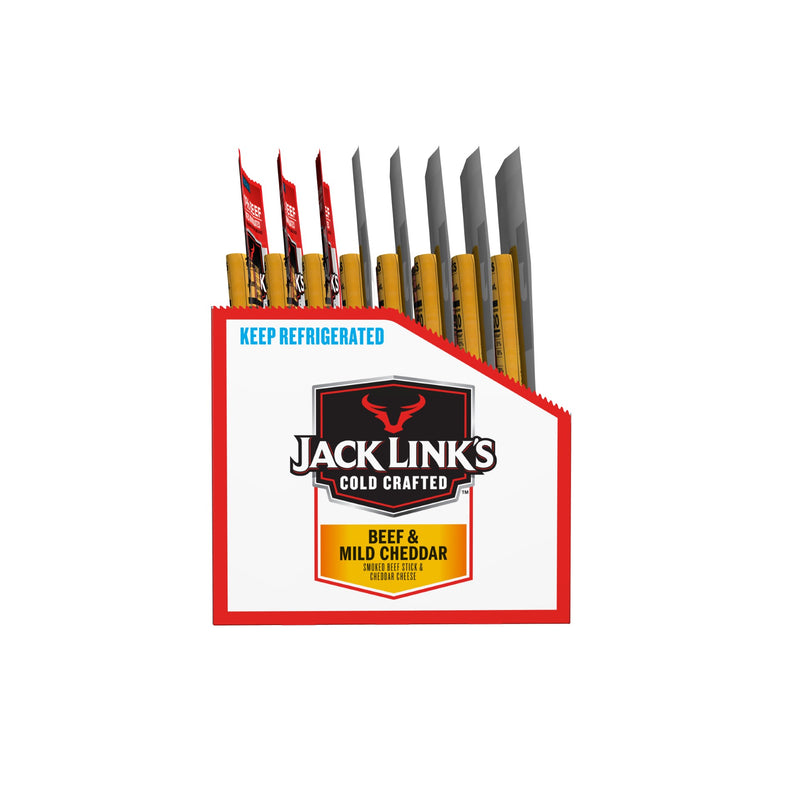 Jack Link's Original Beef & Cheddar Cheesesticks1.5 Ounce Size - 16 Per Case.