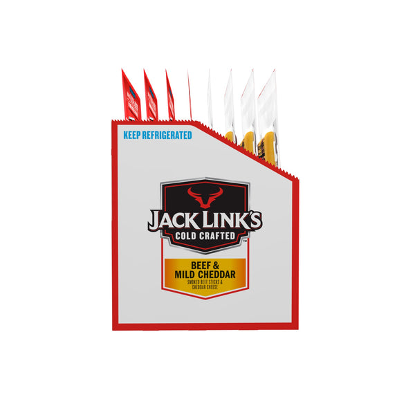 Jl Original Beef And Cheddar Cheese Sticks3 Ounce Size - 48 Per Case.