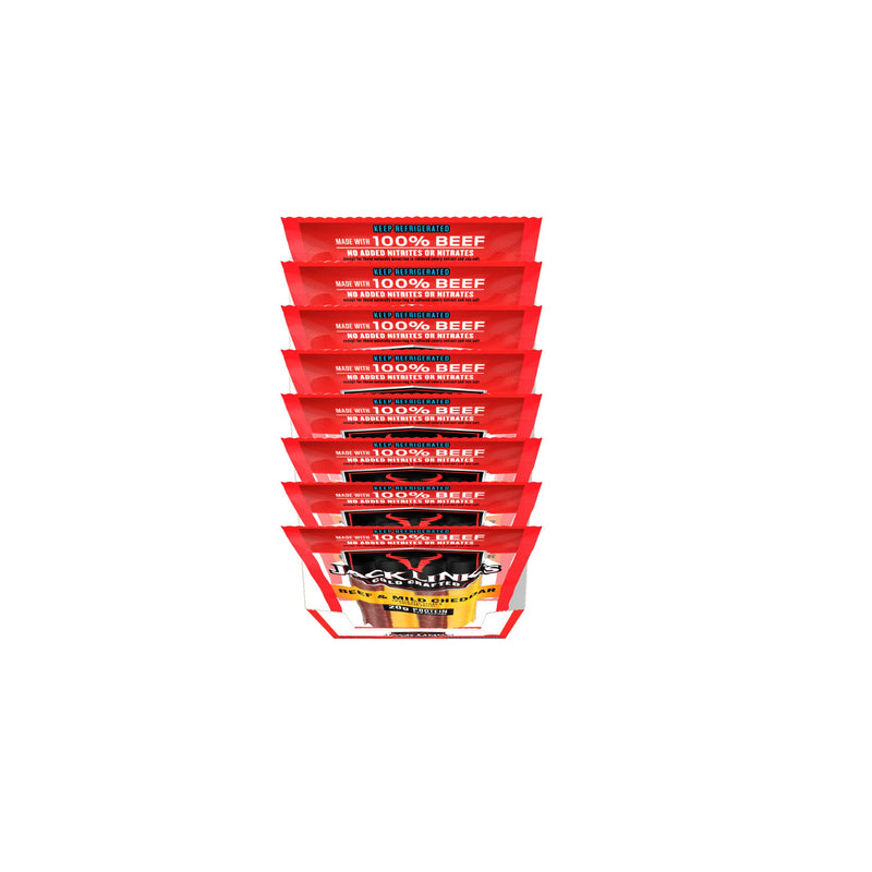 Jl Original Beef And Cheddar Cheese Sticks3 Ounce Size - 48 Per Case.