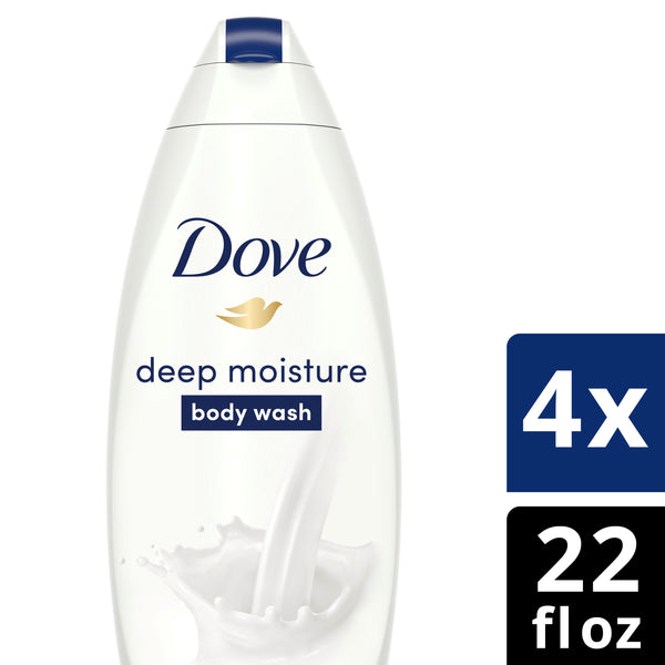 Dove Body Wash Deep Moisture 22 Ounce Size - 4 Per Case.