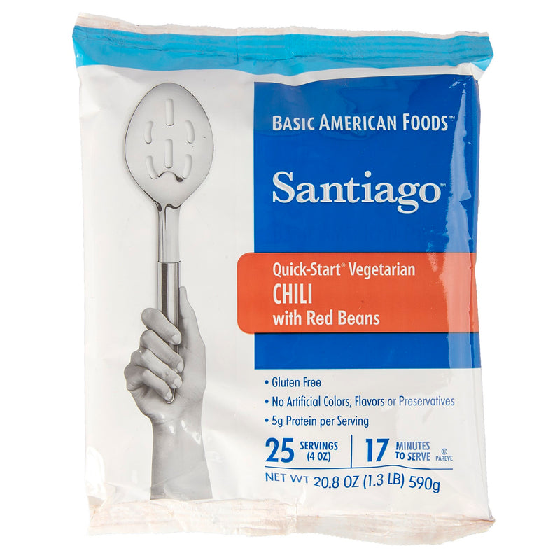 Santiago® Quick Start® Vegetarian Chili Wred Beans Servings Percase Conv 20.8 Ounce Size - 6 Per Case.