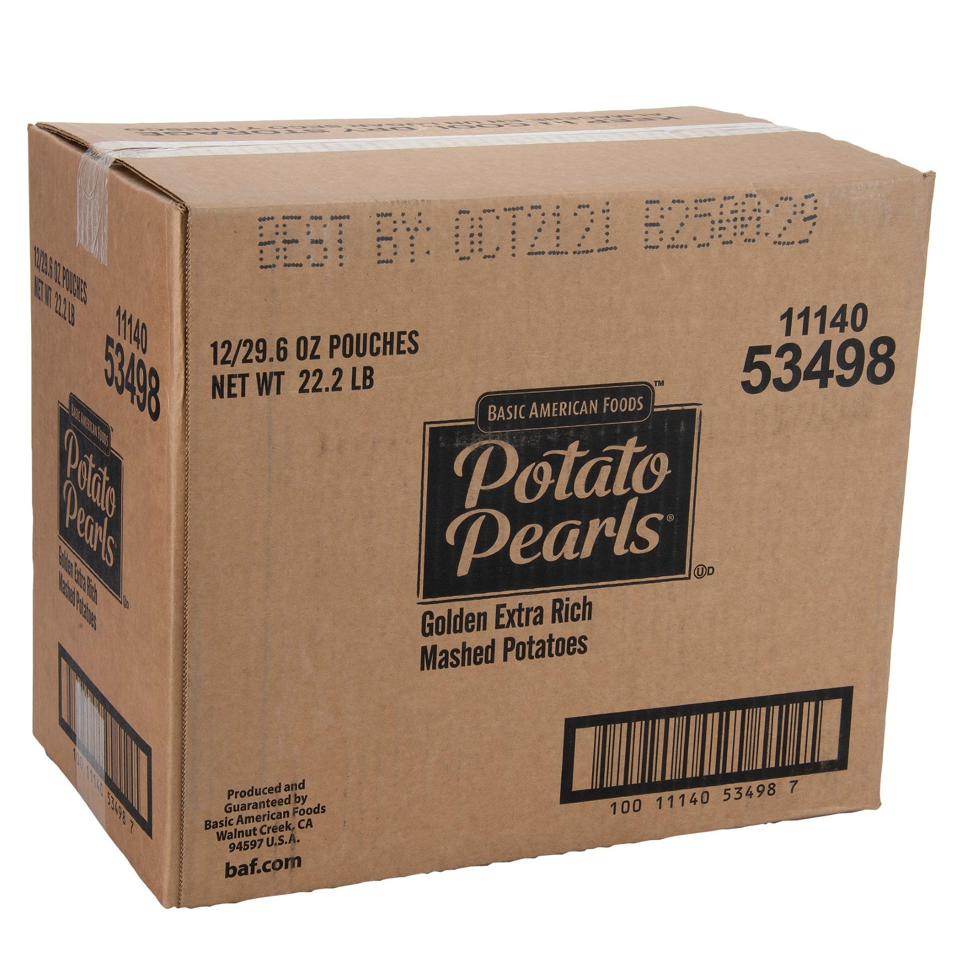 Potato Pearls® Golden Extra Rich Mashed Potatoes Seasoned 29.6 Ounce Size - 12 Per Case.