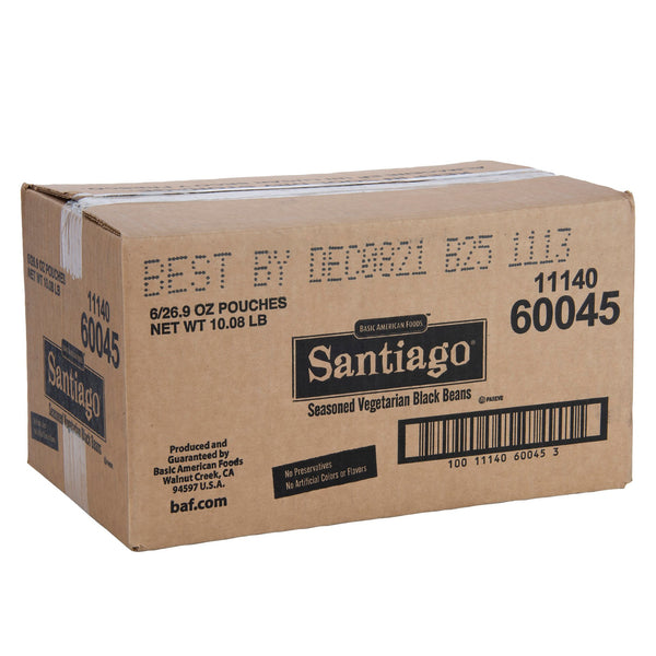Santiago® Seasoned Vegetarian Black Beans Servings Per Convenient 26.9 Ounce Size - 6 Per Case.
