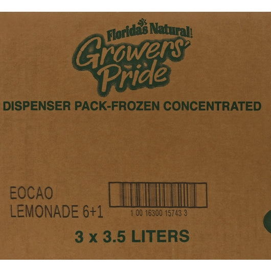 Florida Natural Growers' Pride from Concentrate Frozen lemonade 3.5 Liter - 3 Per Case.