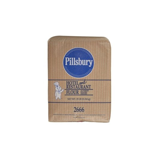 Pillsbury Hotel & Restaurant All Purpose Enriched Bleached Flour, 25 Pound- 2 per case