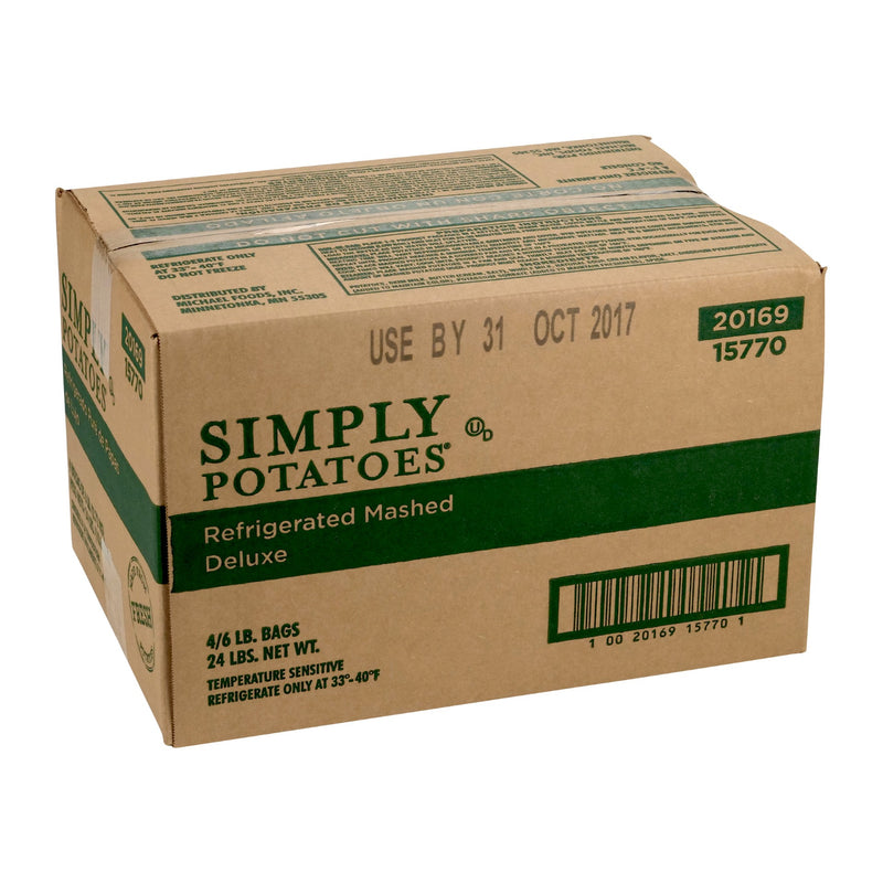 Simply Potatoes Mashed Potatoes Deluxe 6 Pound Each - 4 Per Case.
