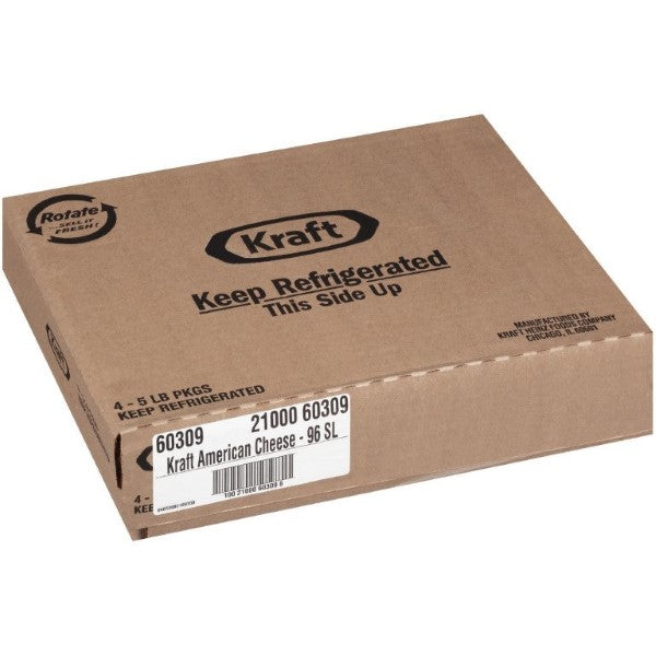 KRAFT American Sliced Cheese (96 Slices) 5 lb. 4 Per Case