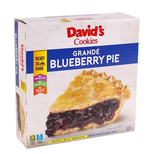 Grande Blueberry Pie Unbaked 48 Ounce Size - 6 Per Case